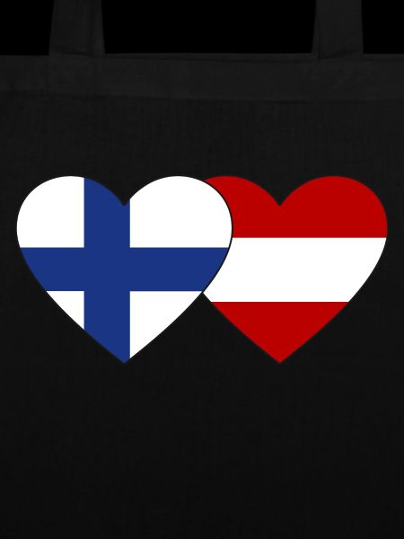Finland Austria Flag Heart