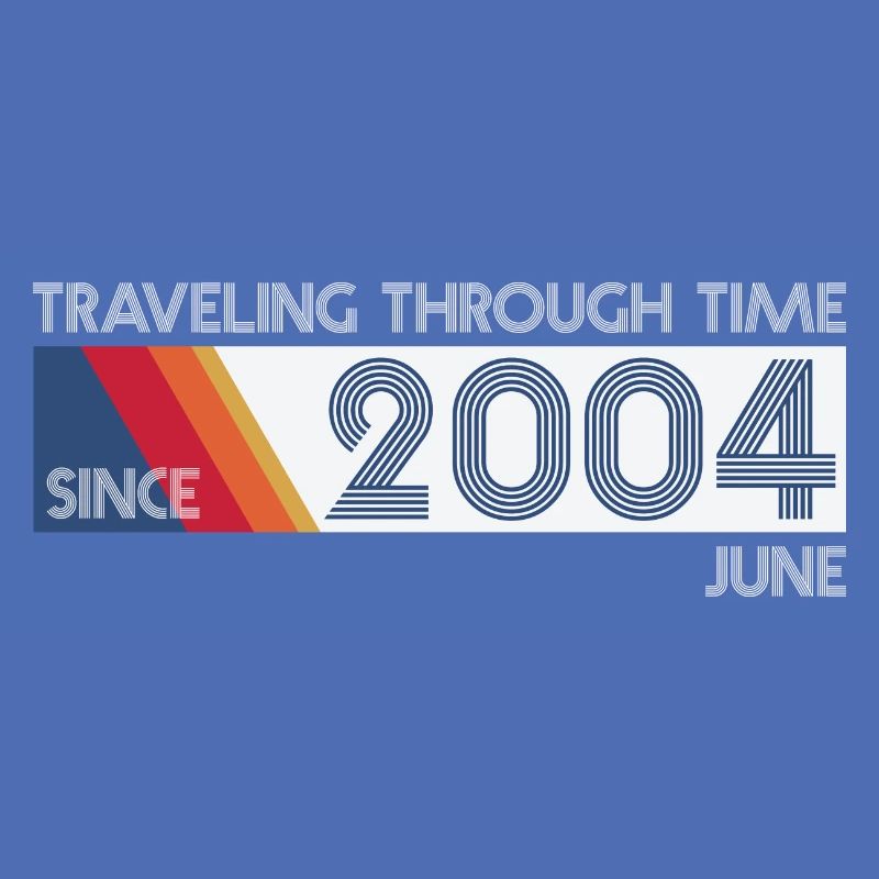 Funny Zeitreise Geburtstags Design Juni 2004
