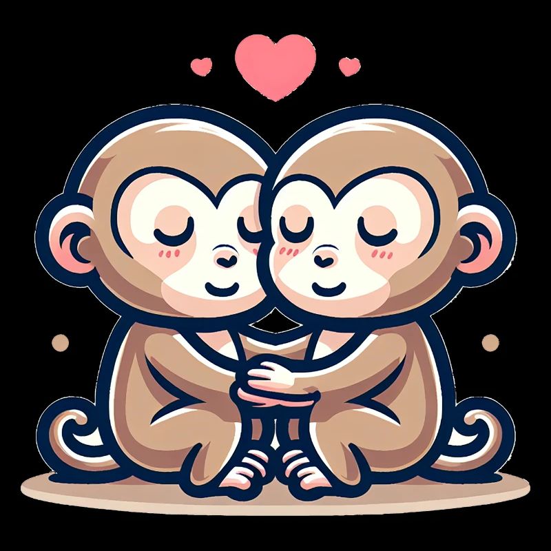 Two Monkeys In Love