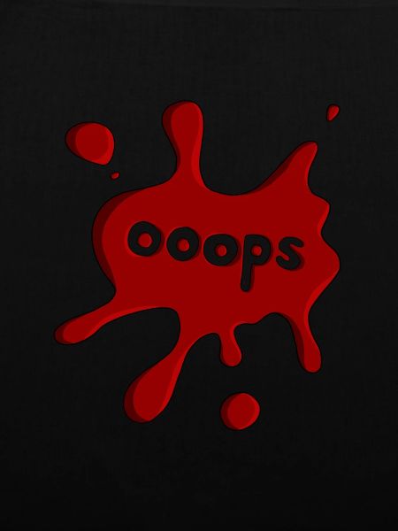 Fleck ooops dunkelrot