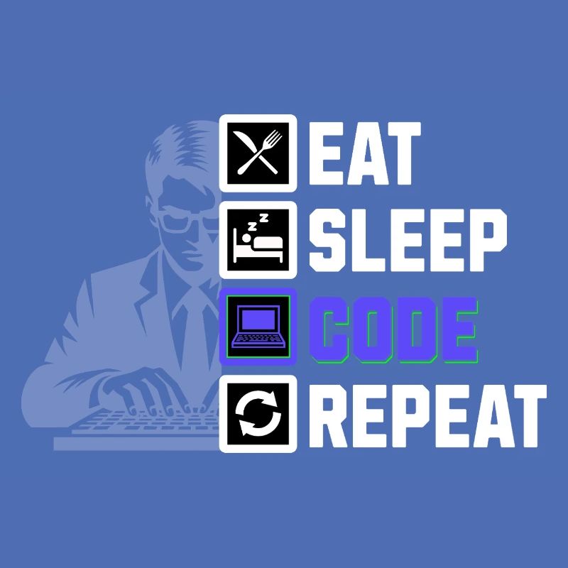 Coding Life – Eat Sleep Code Repeat Design