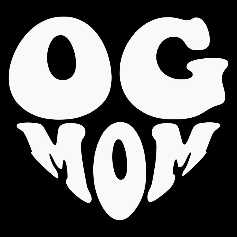 OG Mom – Herz-Logo (benutzerdefinierte Farbe)