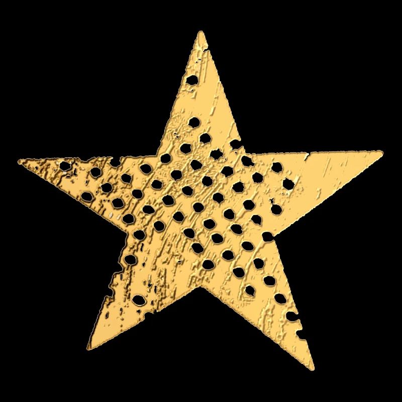 Étoile avec trous (or)