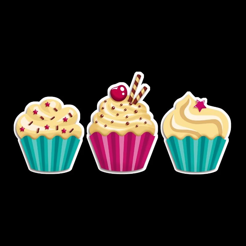 Cupcake - Muffin - Donut - Ice cream - chocolate -