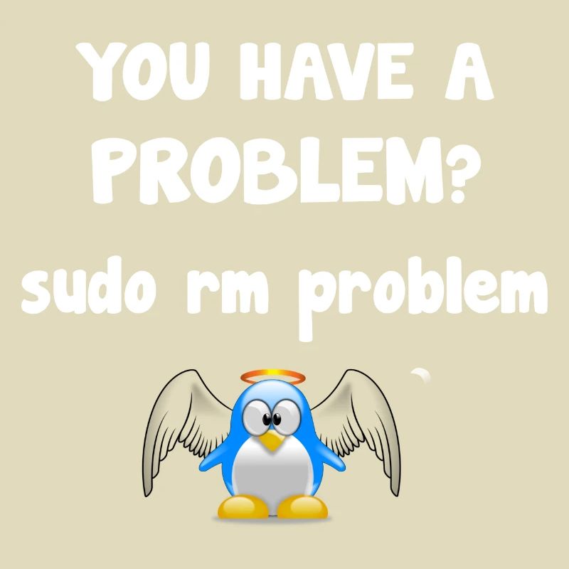 Linux sudo rm Problem Programmierer Spruch