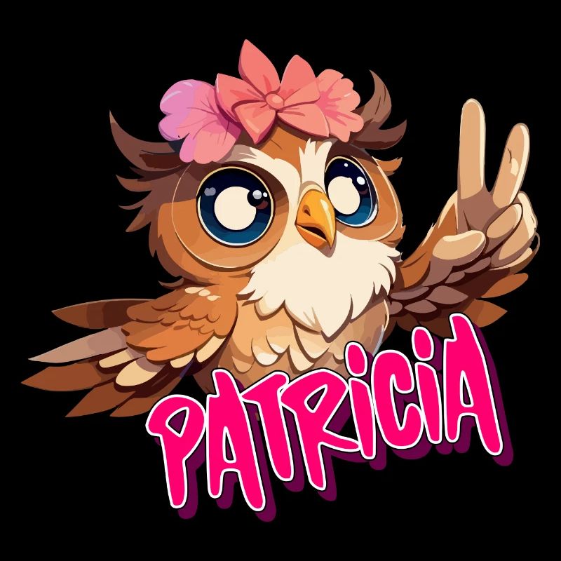 PATRICIA - Schöner Mädchen Name mit süßer EULE