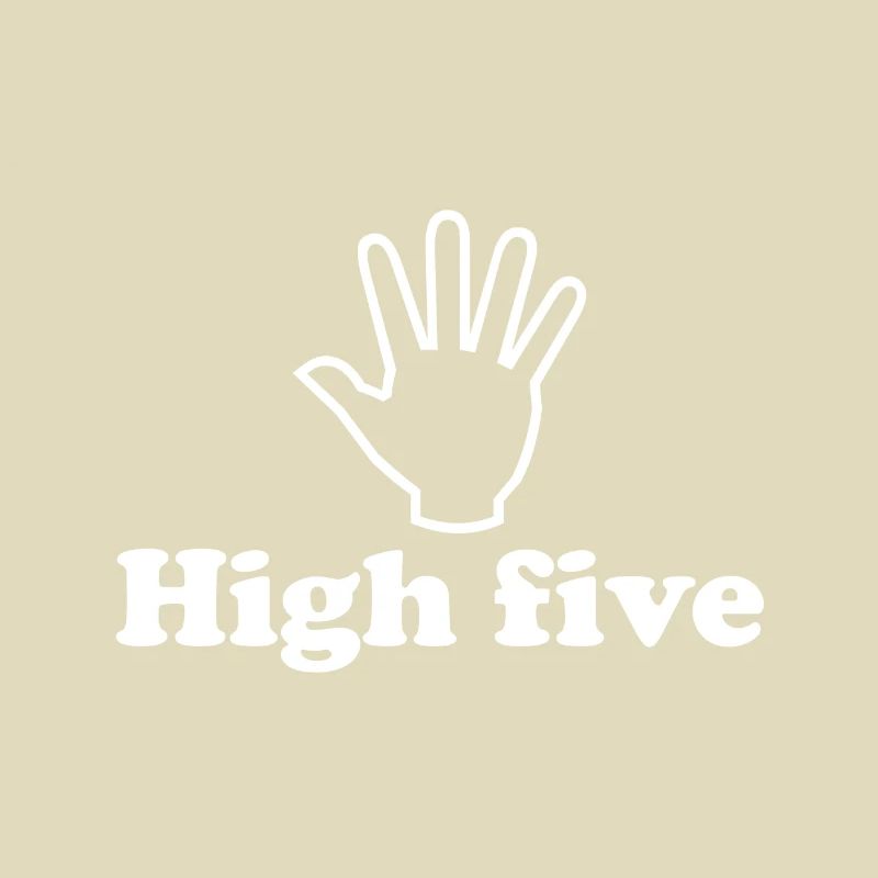 High five Donnez-moi cinq main cadeau idée blanc