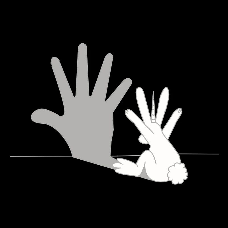 Unicorn Hare - Shadow Figure, Rabbit, Gift