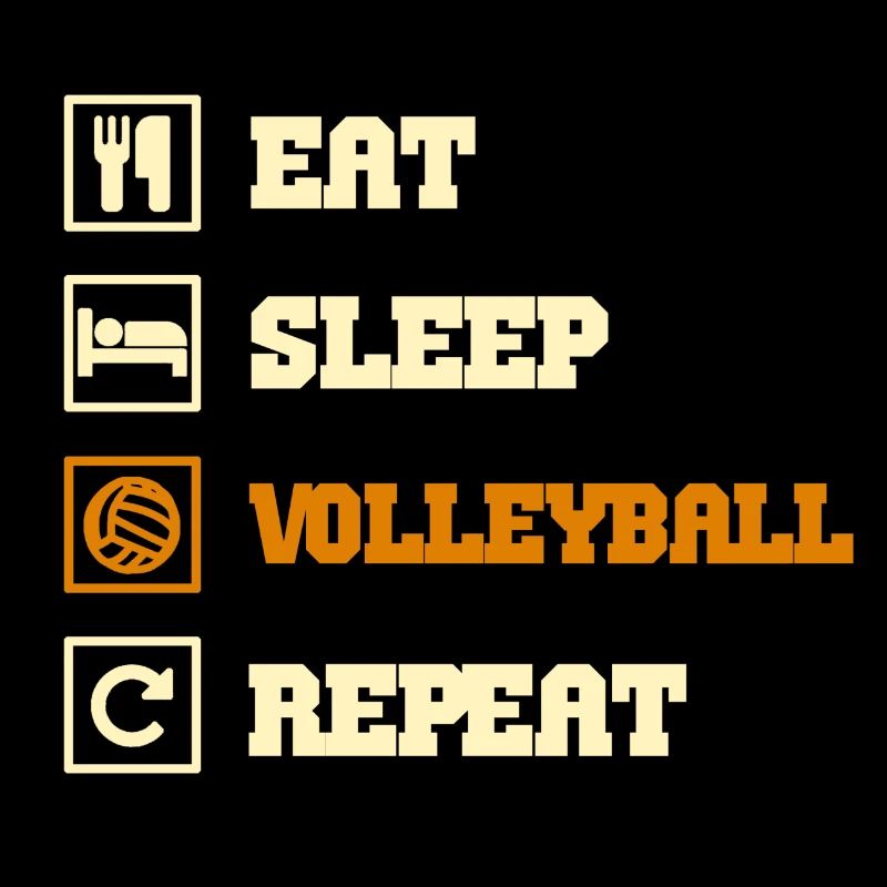 Volley-ball manger dormir répéter