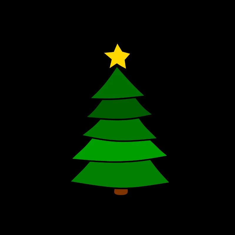 Tannenbaum mit Stern in Farbe