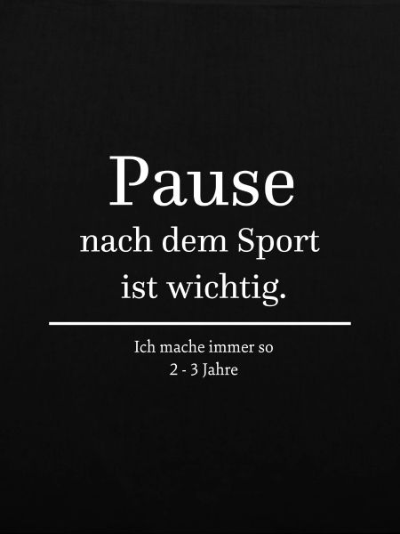 Pause nach dem Sport