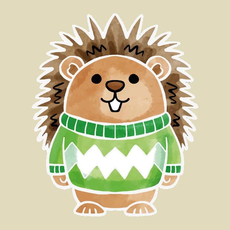 Pull Hérisson Blanc