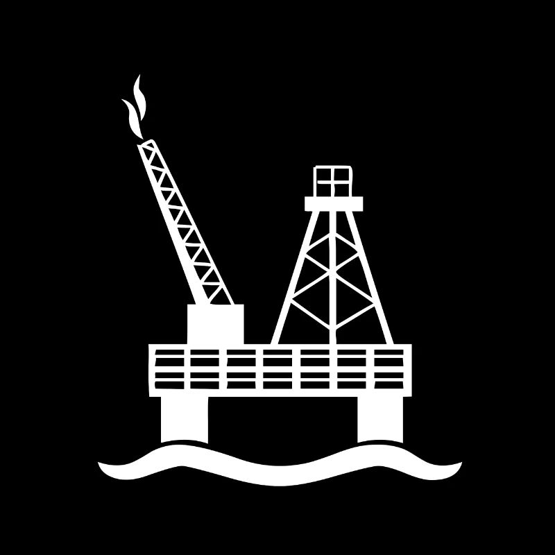 Une plate-forme pétrolière en mer