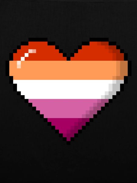 Lesbenstolz 8Bit Pixel Herz