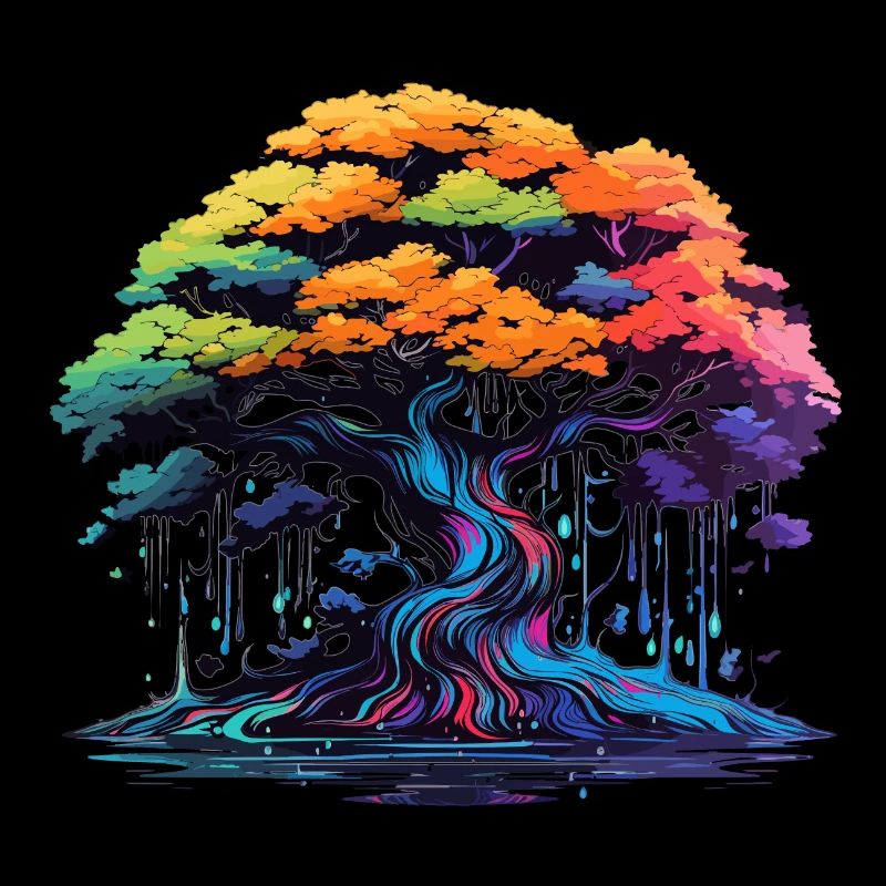 Bunter Bonsai Baum