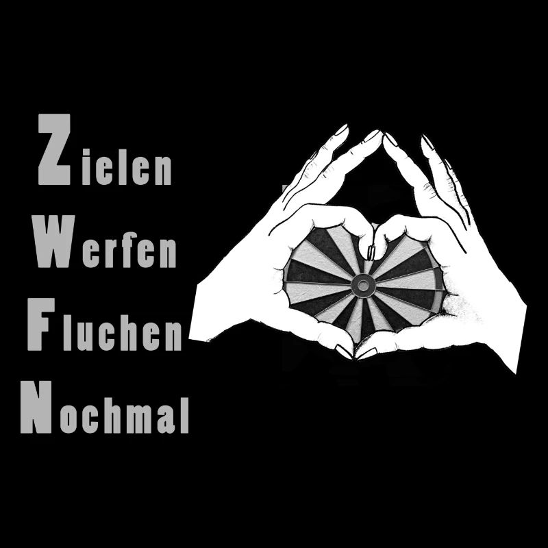 Hände formen ein Herz. Darts.
