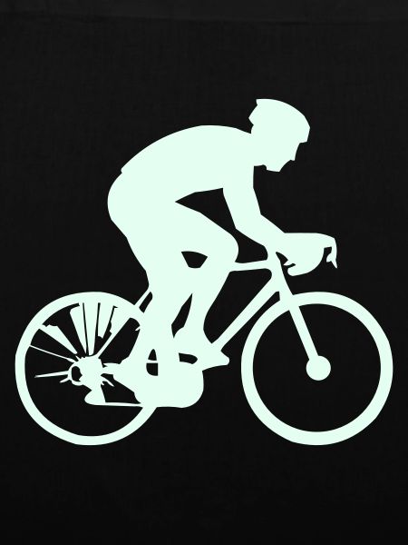 Radfahrer Silhouette Mint