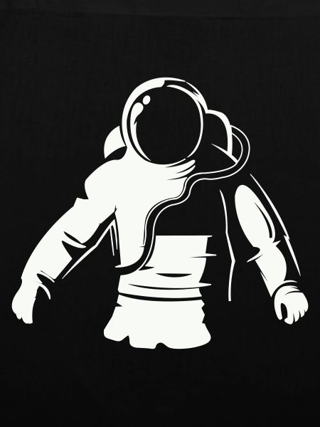 Astronaut Silhouette Minimalstil