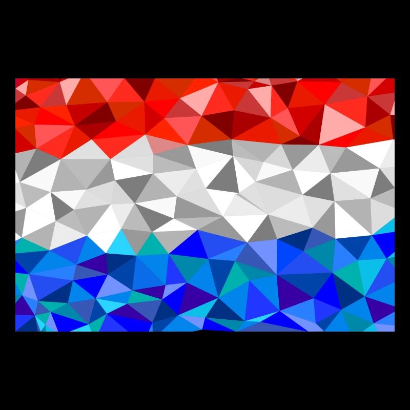 Luxembourg flag in low poly style