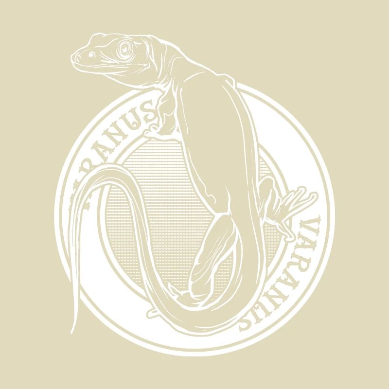 Monitor Lizard Tattoo Style Reptile Keeper Varanus