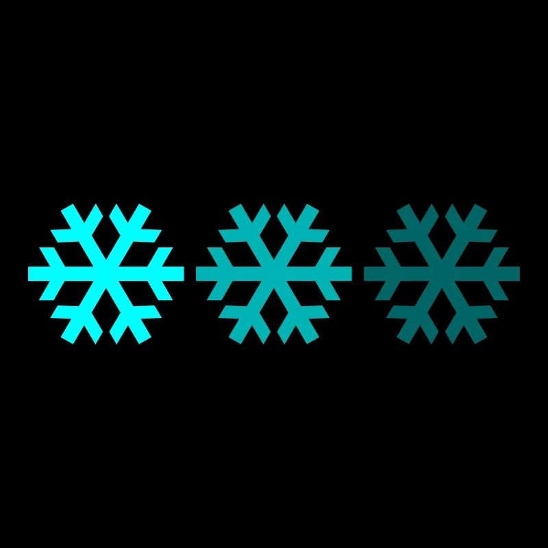 Three snowflakes