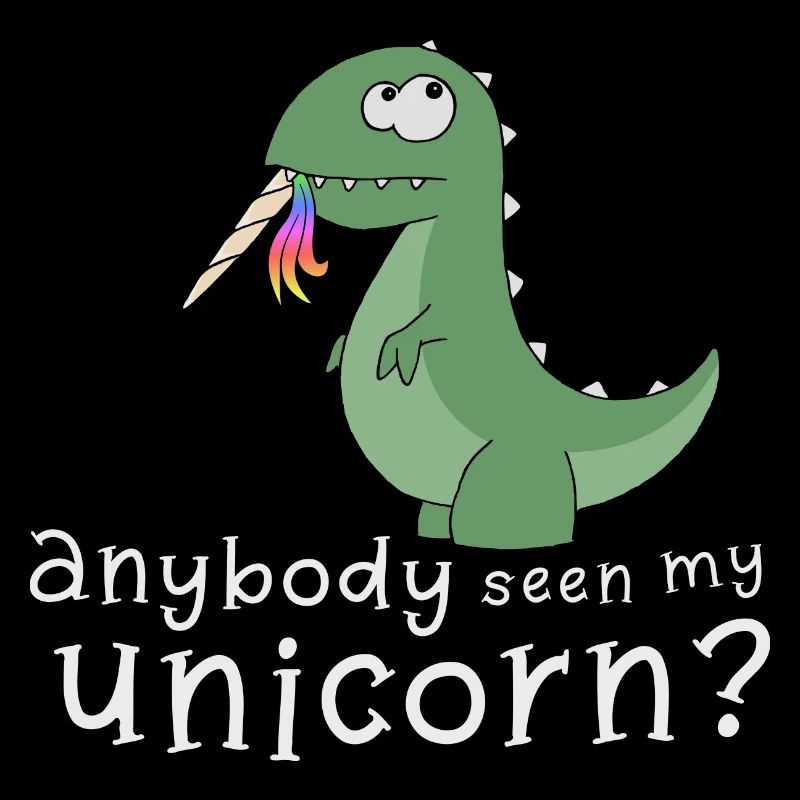 Dino frisst Einhorn T-Rex lustiges Comic Geschenk