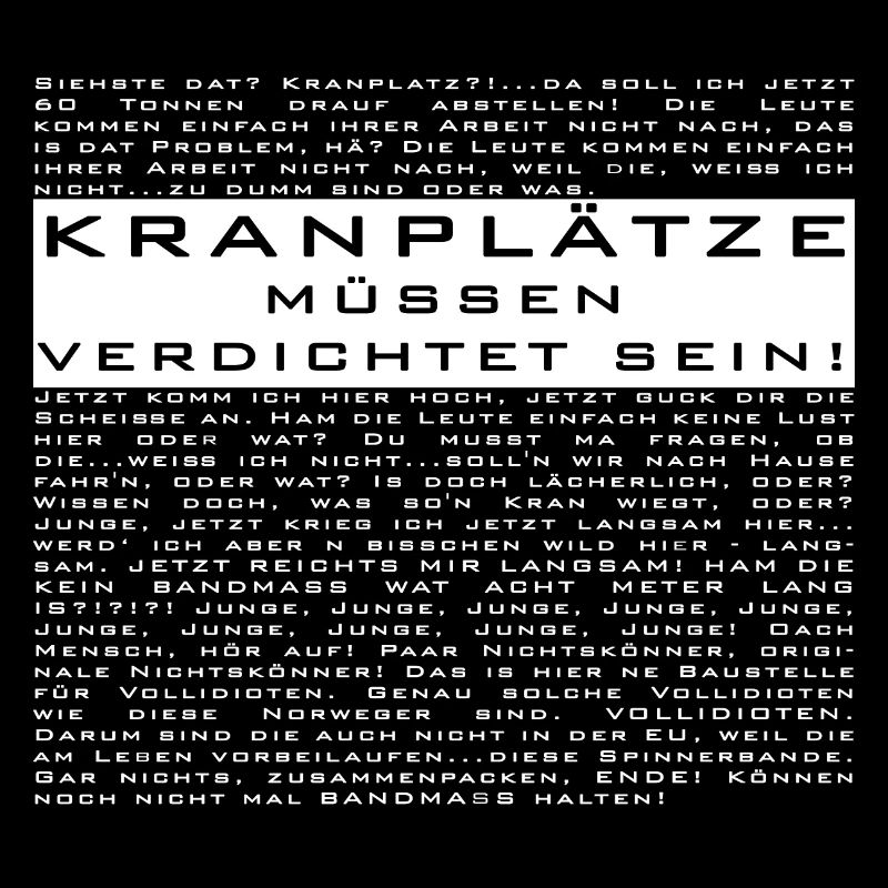 Kranplätze müssen verdichtet sein