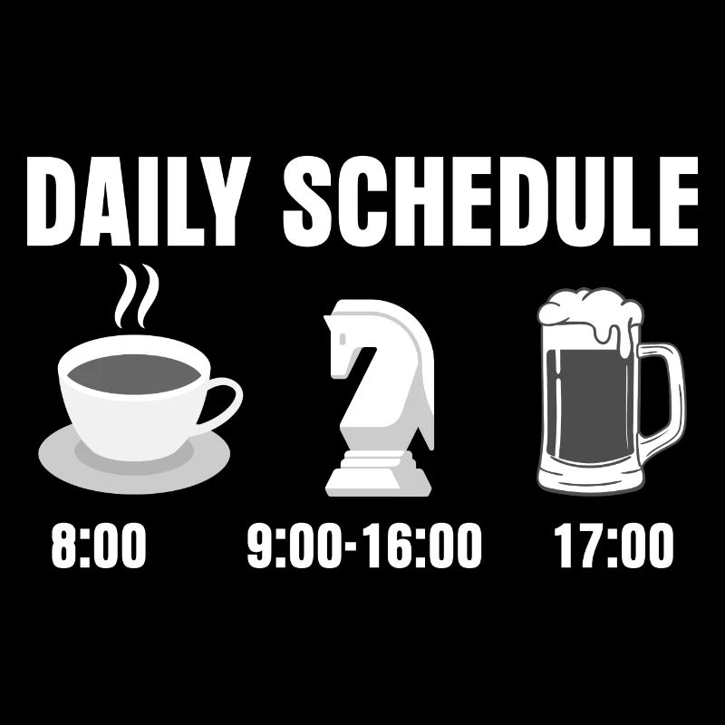 Daily Schedule Chess Board Chess Player