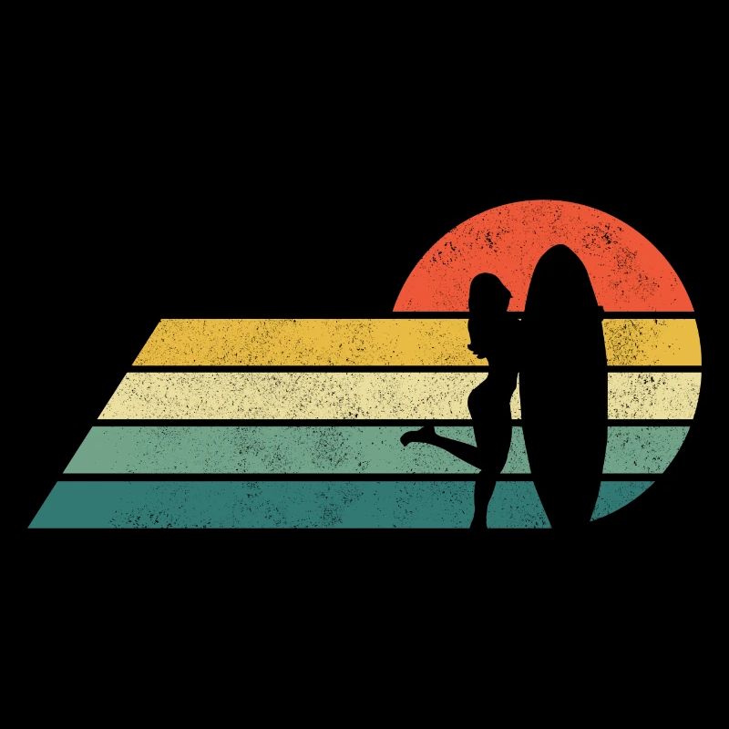 Surfer Surf Surf Rétro Vintage