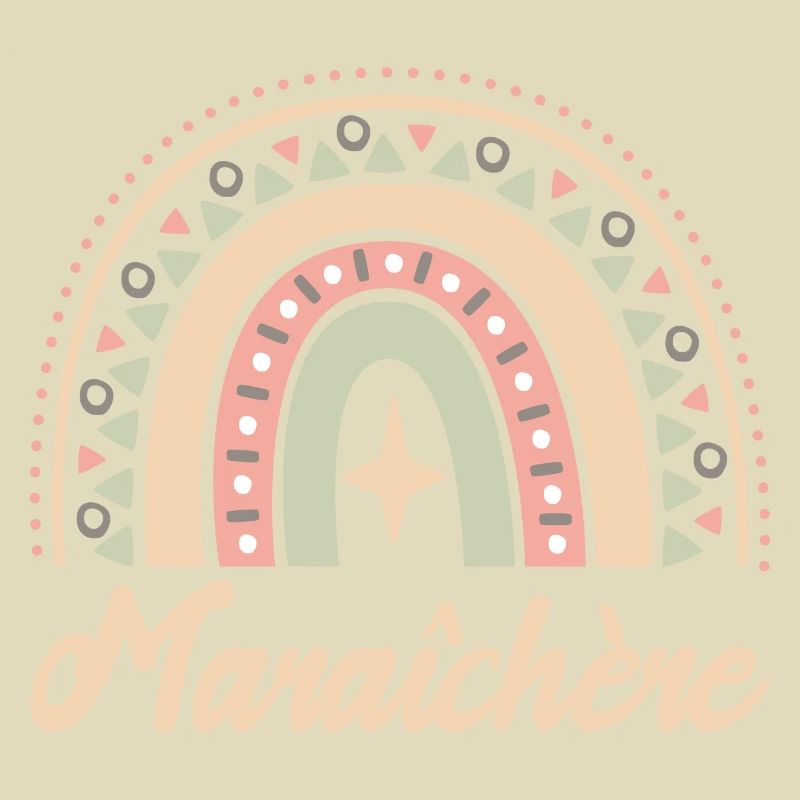 Cadeau Maraîchère. Boho Rainbow maraîchère.