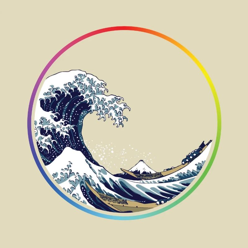 Rainbow Wave Circle