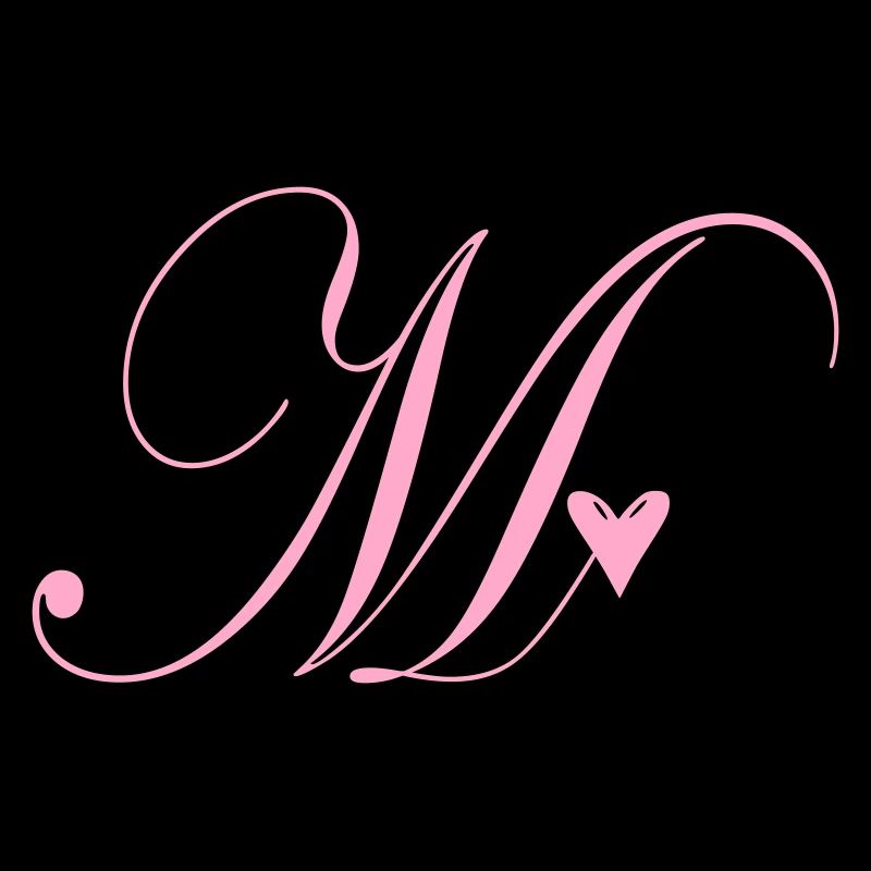 Monogramm M Herz Ranke