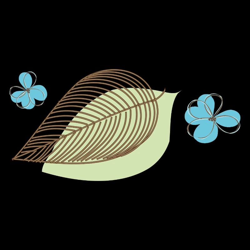 Blatt mit Blüte