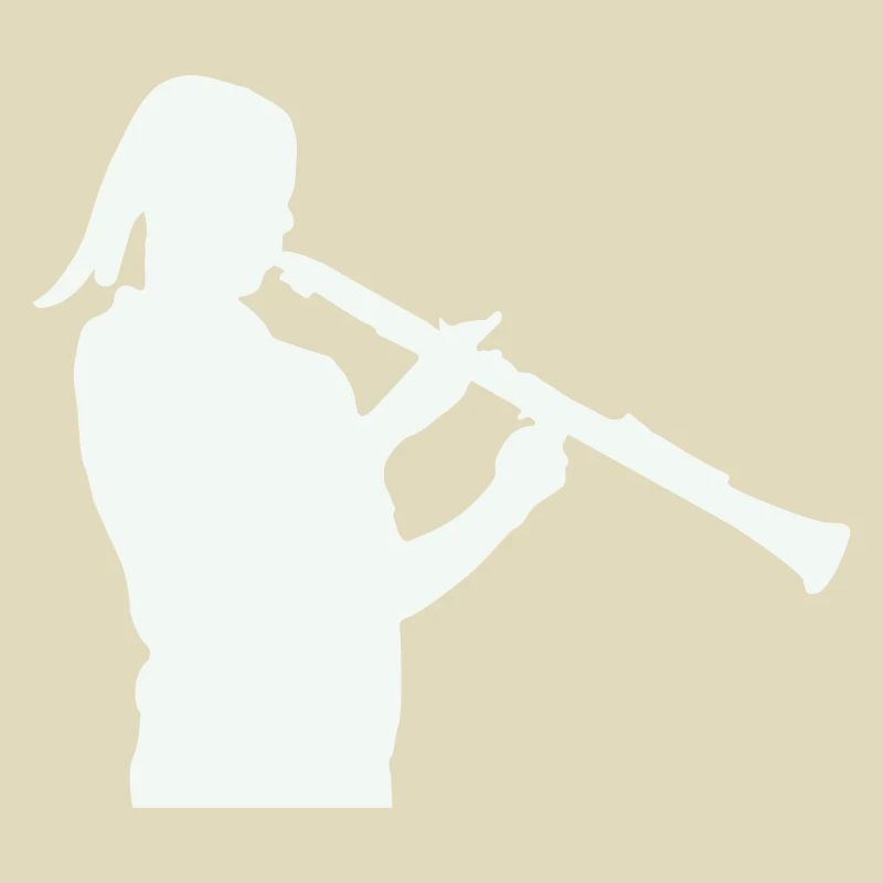 Silhouette mit Klarinette