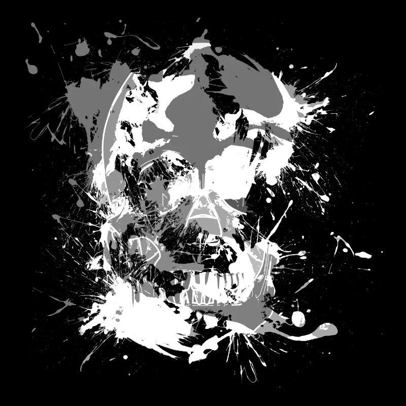 Skull paint blobs