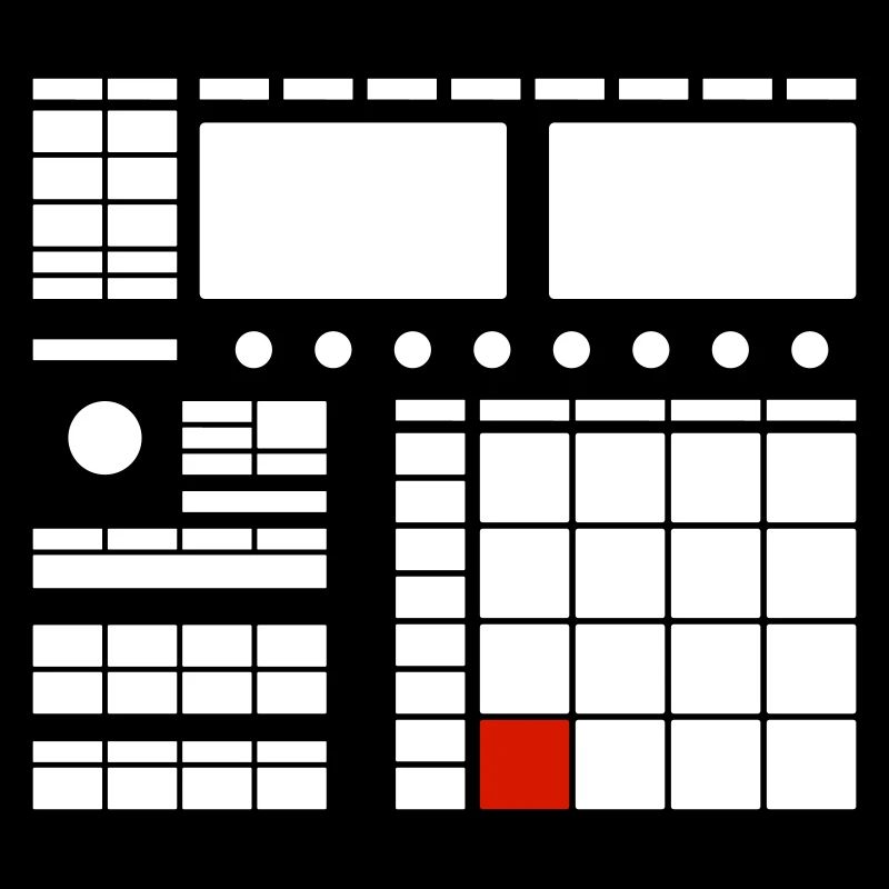 DRUM MACHINE SAMPLER COMPUTER PADS