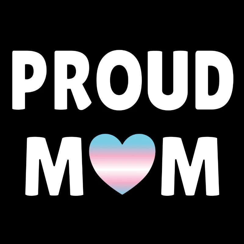 Fier coeur de drapeau trans maman