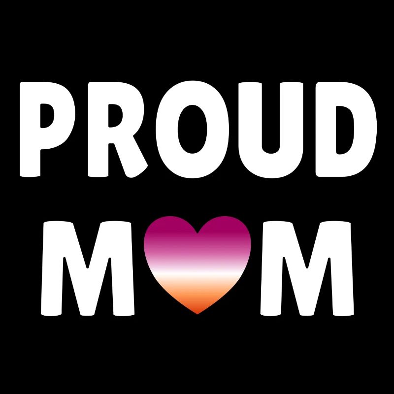 Fier coeur de drapeau lesbien de maman