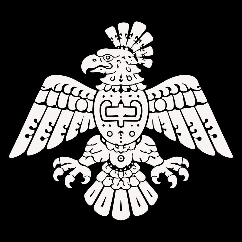 Motif totem d’aigle aztèque