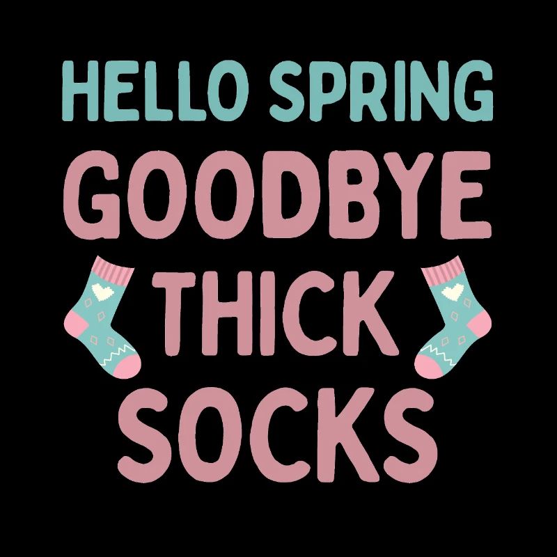 Hello Spring Goodbye Thick Socks