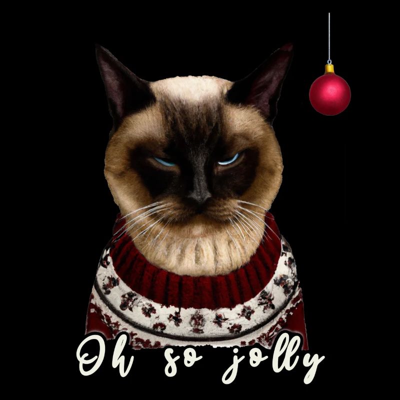 Grumpy Siam Weihnachtskatze - Charity