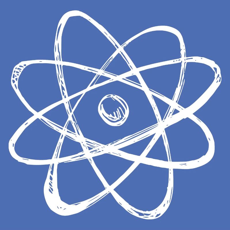 Atom structure sketch retro