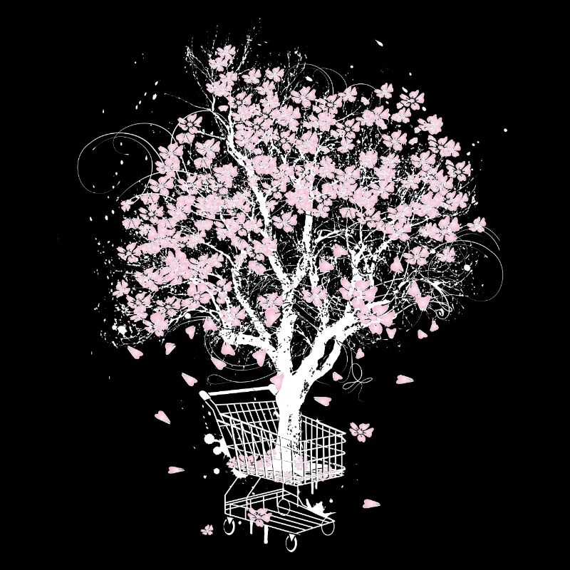 Cerisier en fleurs dans le panier