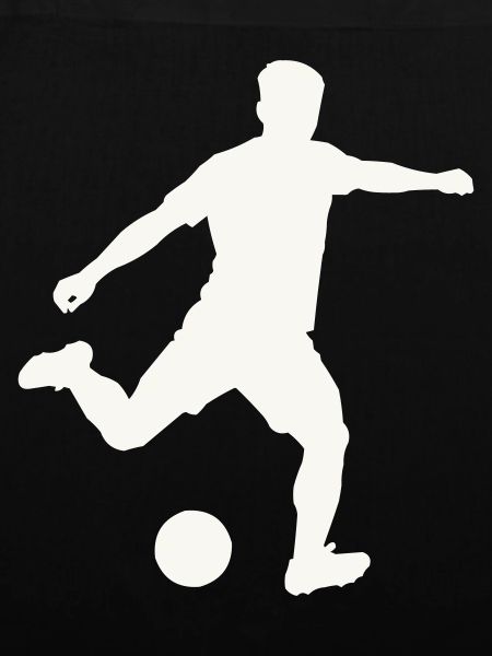 Kicker-Silhouette in Bewegung