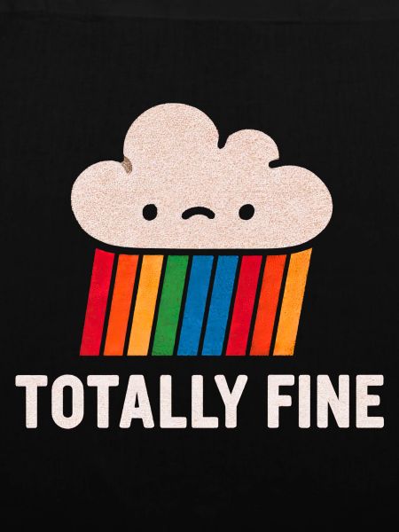 Regenbogen-Muffin mit Wolkenkopf