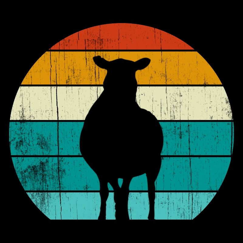 Sheep Retro Sunset Lamb Sheep