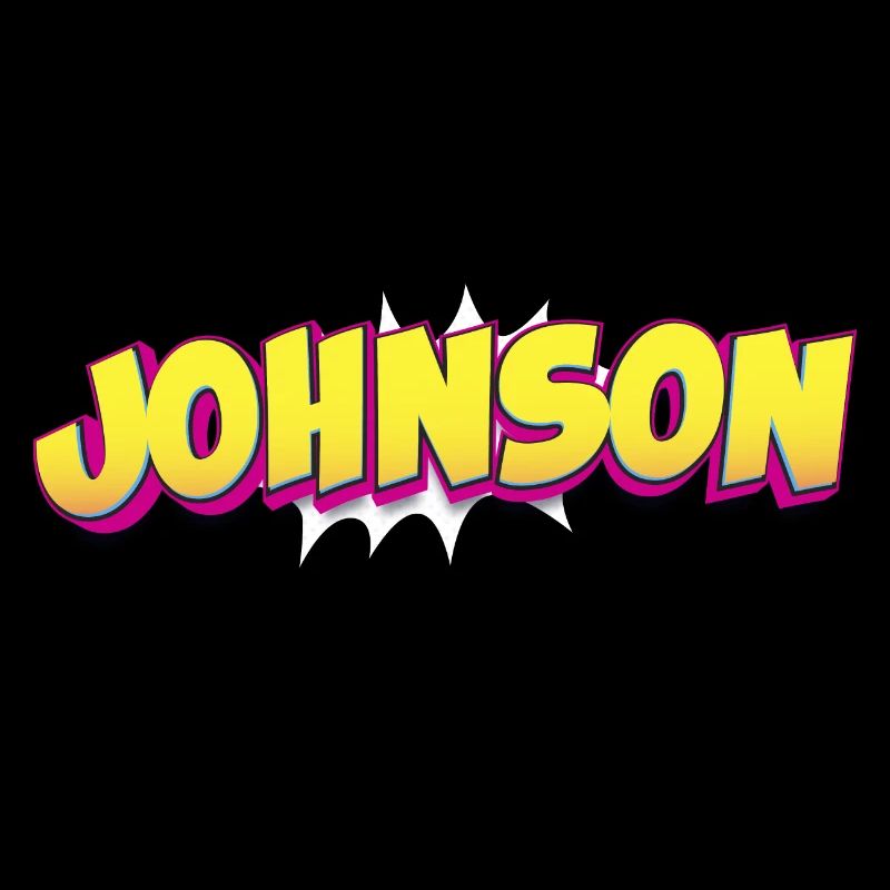 Johnson Custom Name Comic Book Style Pop Art,