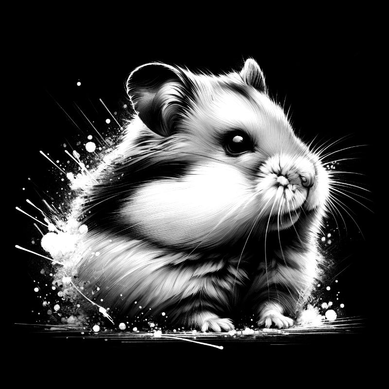 Hamster mignon – Style de dessin réaliste