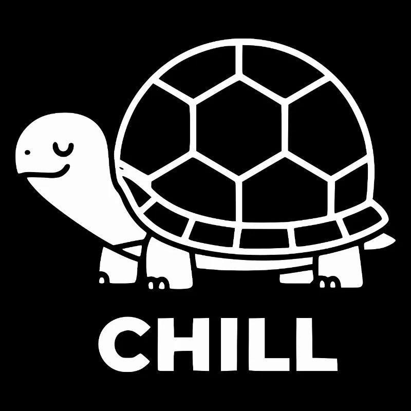 Chill Schildkröte Linienkunst