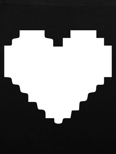 Weißes Herz weiß Pixelherz Geschenk 